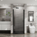 Pivot Shower Door, Tempered Glass, Semi Frameless