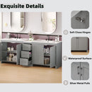 Double Sink Bathroom Vanity With Quartz Countertop