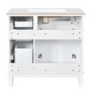 Modern Bathroom Vanity With Ceramic Sink, Soft Close Storage Cabinet