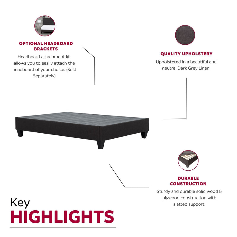 Modern Upholstered Platform Bed Frame