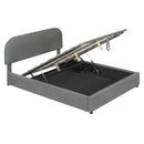 Upholstered Platform Bed With Hydraulic Storage System