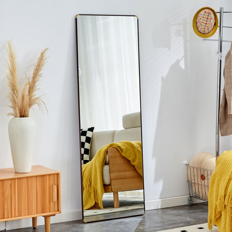 4th Generation Floor Standing Full Length Mirror, Wall Mounted Glass - Transparent