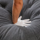 U Shaped Sofa With Console And Cupholders, 6 Seat