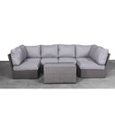 Comfortable Modern Patio Rattan Sectional Set With Cushions