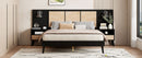 Bed Frame With 2 Nightstands Elegant Design With Lamps