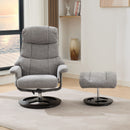 Ergonomic Recliner Chair With Ottoman, Modern 360° Swivel With Footstool