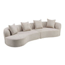 Elegant Curved Sectional Sofa With Full Foam Comfort