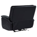 Hewitt - Leather Upholstered Dual Power Recliner Chair - Black
