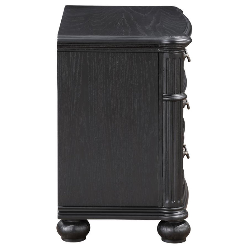 Celina - 3-Drawer Nightstand - Black