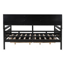 Daybed, Wood Slat Support, With Bedside Shelves And Two Drawers