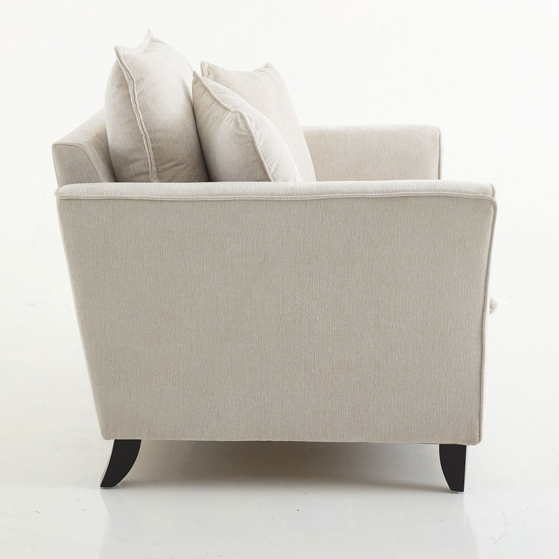 Oversized Armchair, Chenille Fabric, Comfy Chair And A Half Single Sofa With Pillow For Living Room