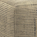Delilah - Square Woven Pouf - Natural