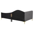 Upholstered Daybed With Headboard And Armrest, Support Legs