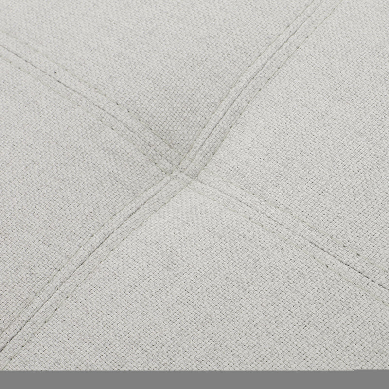 Home Mission - Upholstered Storage Ottoman Bench - Light Gray