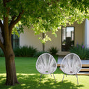 Modern Egg Shaped String Chairs (Set of 2)