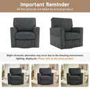 360° Swivel Accent Barrel Armchair With Side Pockets, Compact Design
