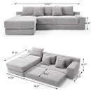 Modern L - Shaped Sectional Couch With Memory Foam