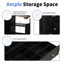 30" Bathroom Vanity With Sink Combo, Multi Functional Bathroom Cabinet With Doors And Drawer - Black