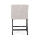 Charmed Upholstered Counter Stool With H Frame Base And Round Arms