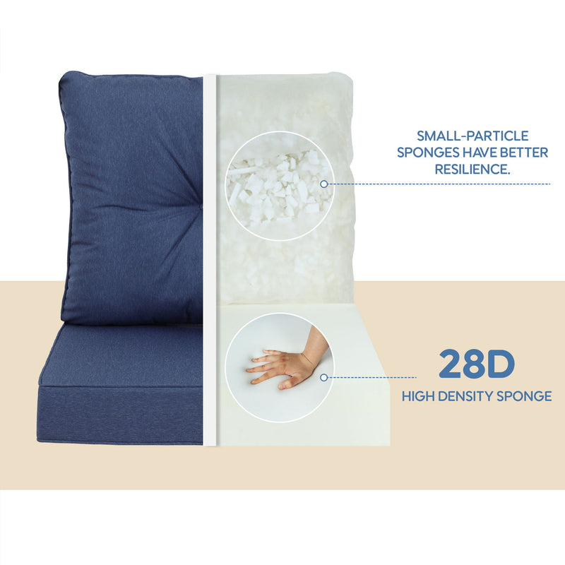 Outdoor Deep Seat Cushions For Patio Furniture Waterproof Set