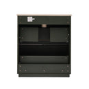 Fluted Bathroom Vanity With Ceramic Sink, Soft Close Slides