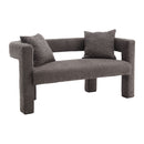 Modern Chenille Loveseat Sofa, Comfy Upholstered 2 Seater
