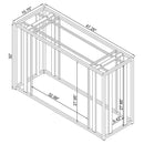 Adri - Glass Top Entryway Sofa Console Table