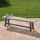 Tranquilizer - Outdoor Acacia Wood Bench With Slat Panel Design