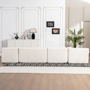Upholstered Sofa Free Combined Sofa Couch With 2 Chaise Lounge And Five Back Pillows For Living Room