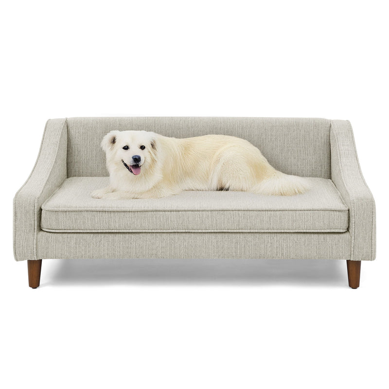 Modern Durable Elevated Dog Sofa Bed With Irregular Armrest Design