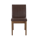 Modern Dining Chair With Upholstery - Dark Brown