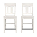 Haidel - Slat Back Counter Stools (Set of 2) - White
