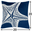 Seastar Starfish Pillow Cover - Indigo