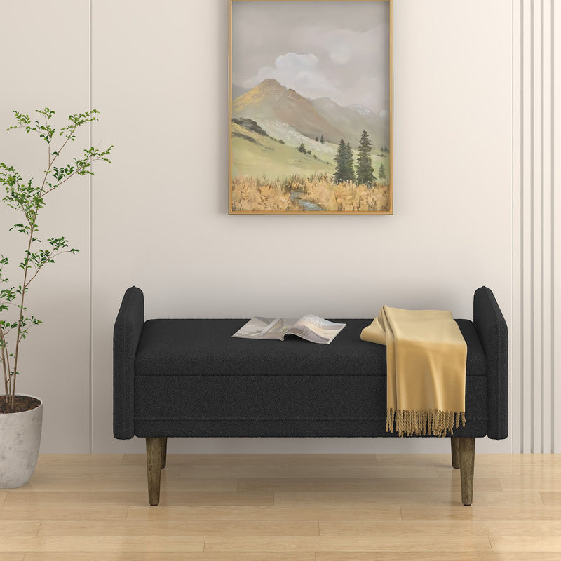 Teddy Velvet Storage Stool With Storage Space For Apartments