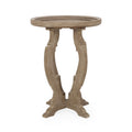 French Country Style Accent Table With Hourglass Design