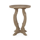 French Country Style Accent Table With Hourglass Design
