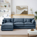Contemporary Modular Sectional Sofa Set With Movable Ottoman