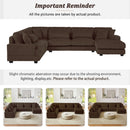 Oversized Sectional Sofa U - Shaped Sofa Couch Modern Sofa Upholstered In Soft Corduroy With A Chaise Lounge For Living Room