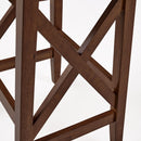 Upholstered Bar Stool With Nailhead Trim And X Frame Design (Set of 2) - Charcoal