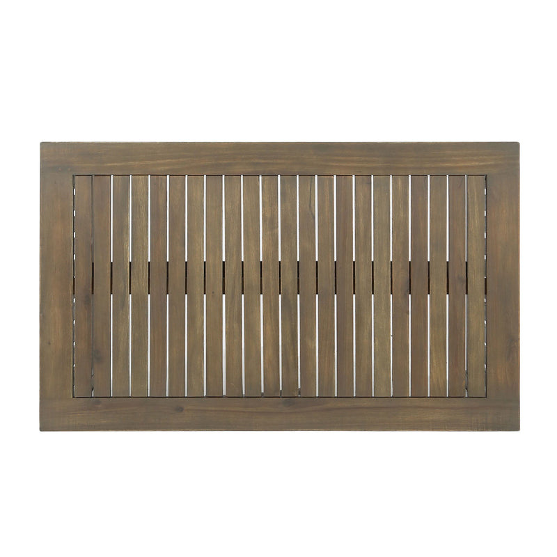 Acacia Wood Rectangular Patio Coffee Table For Outside