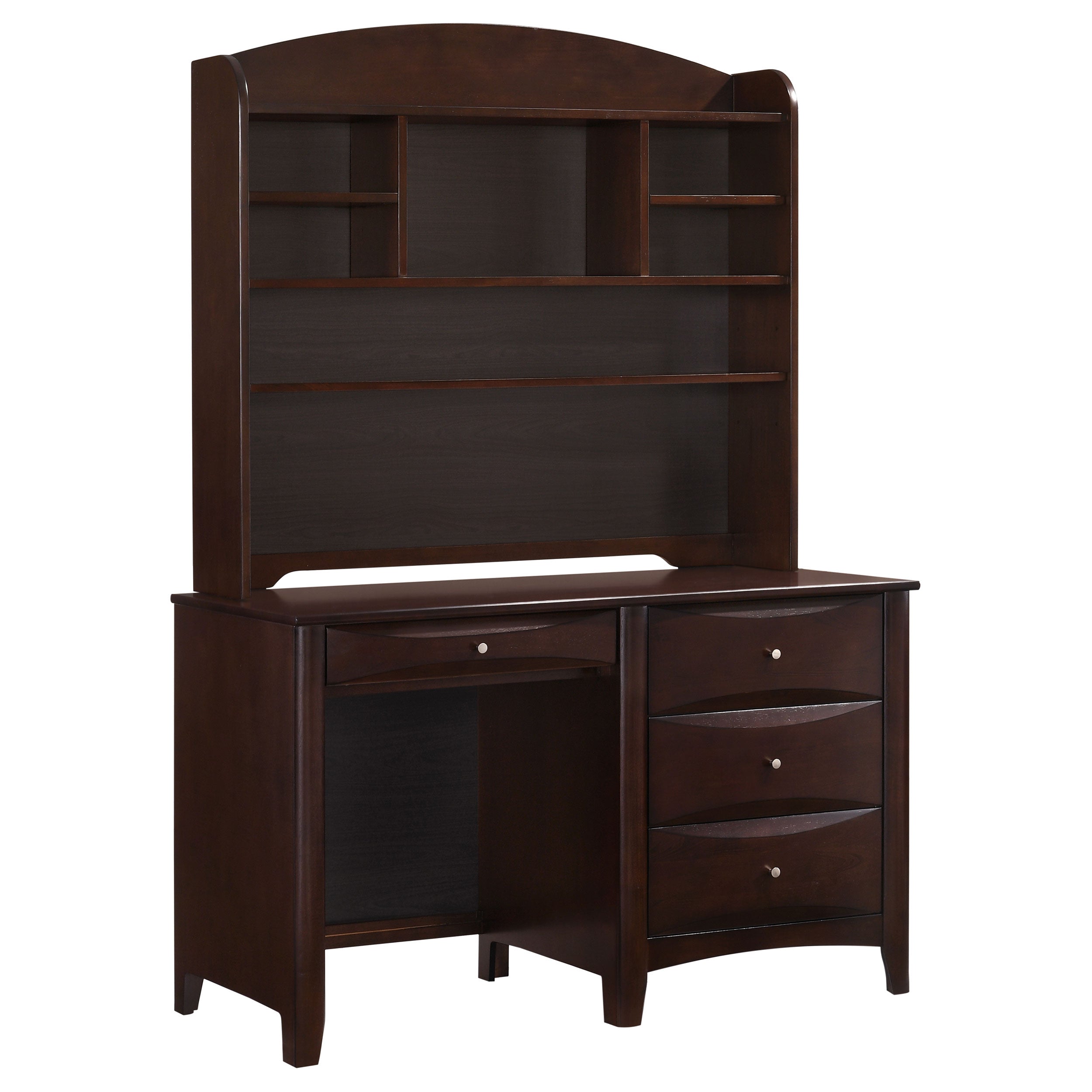 Phoenix Desk Hutch with Shelves Cappuccino — view 2