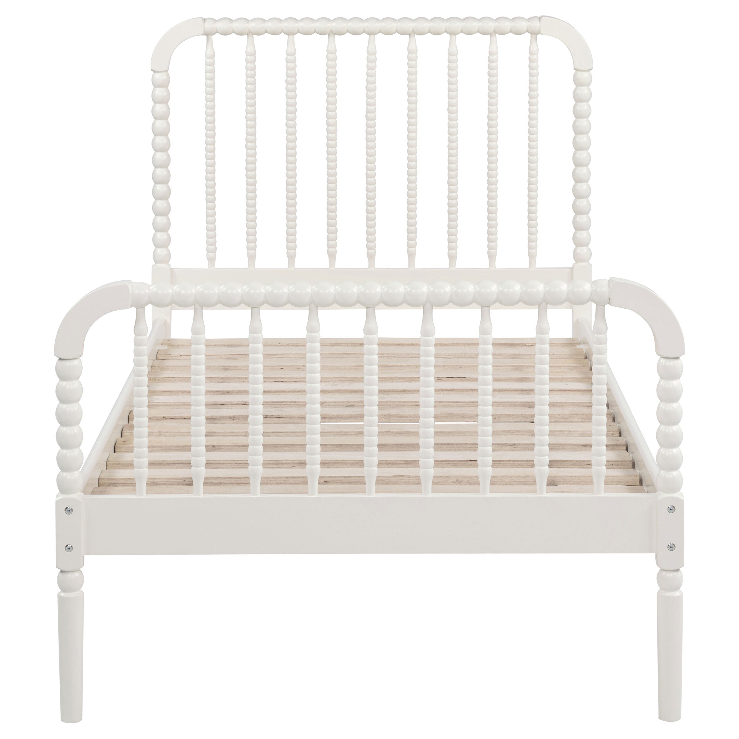 Jones Wood Twin Open Frame Bed White — view 4