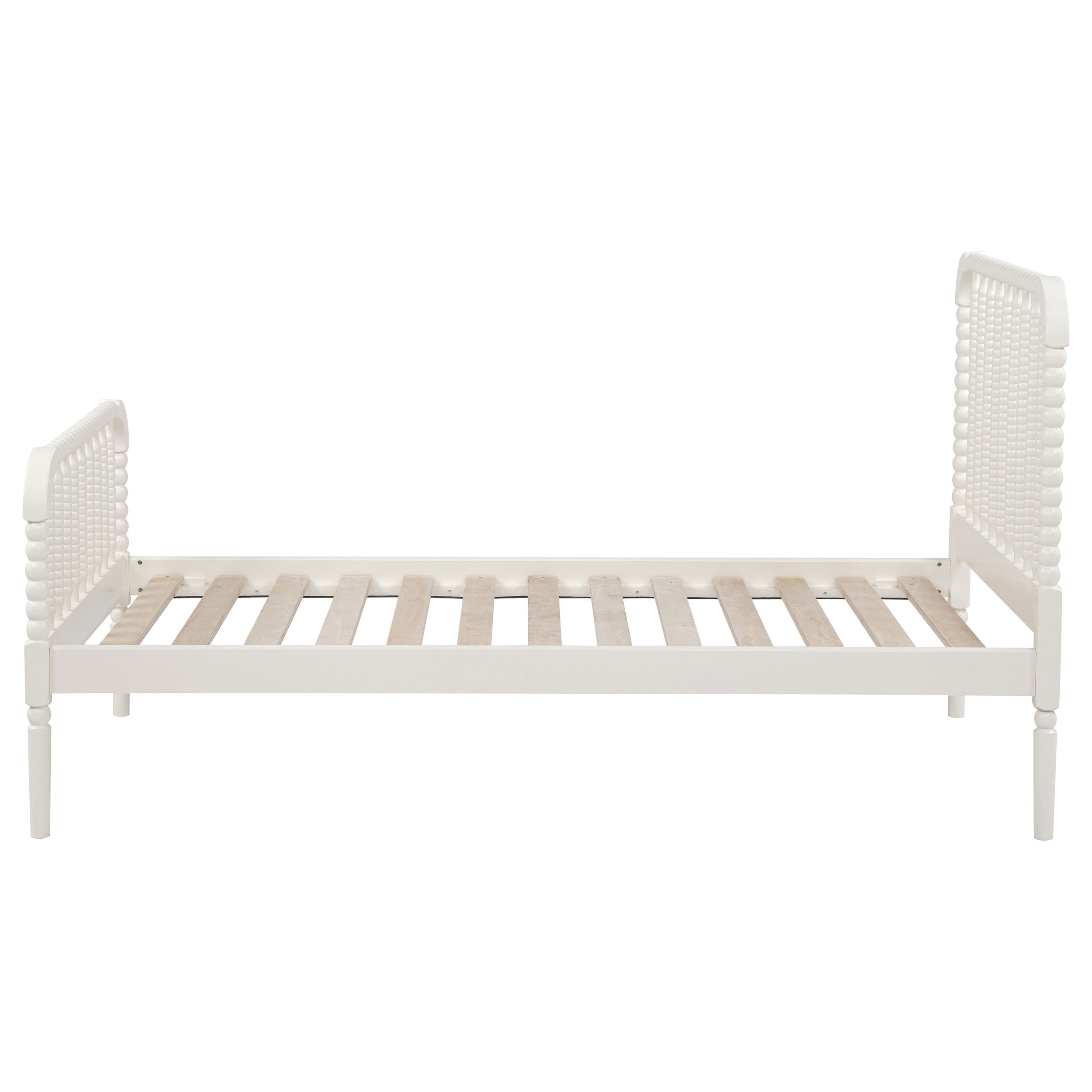 Jones Wood Twin Open Frame Bed White — view 6