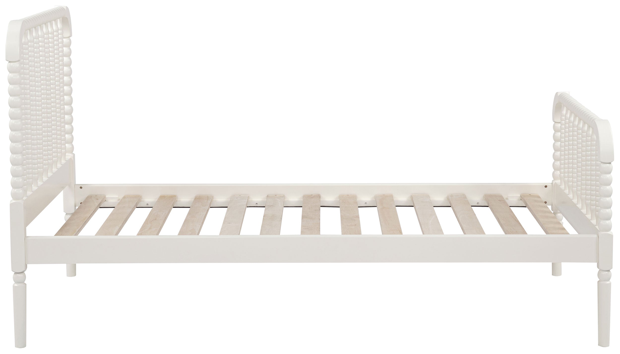 Jones Wood Twin Open Frame Bed White — view 9