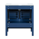 Bathroom Vanity With Single Sink, Combo Cabinet Undermount Sink, Bathroom Storage Cabinet With Two Doors And A Drawer, Soft Closing, Multifunctional Storage, Solid Wood Frame