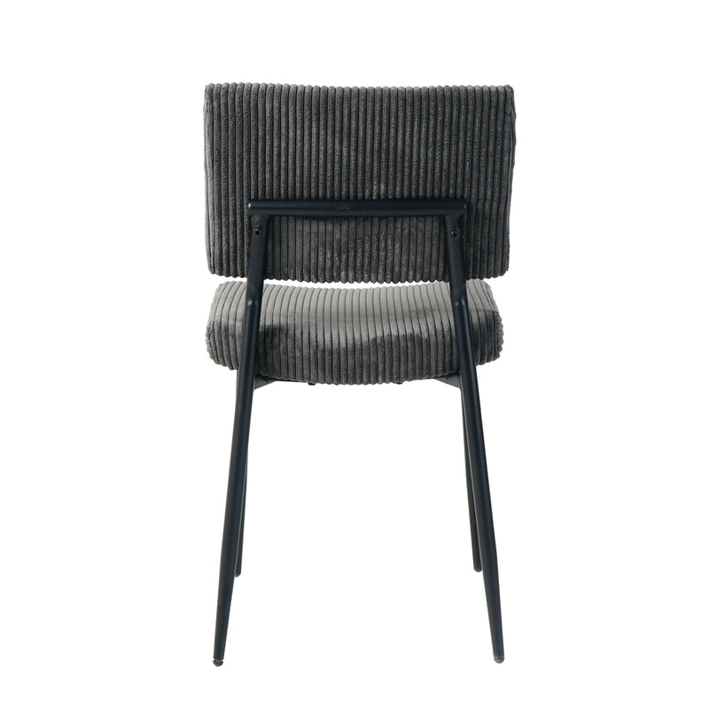 Modern Upholstered Dining Chair With Metal Legs