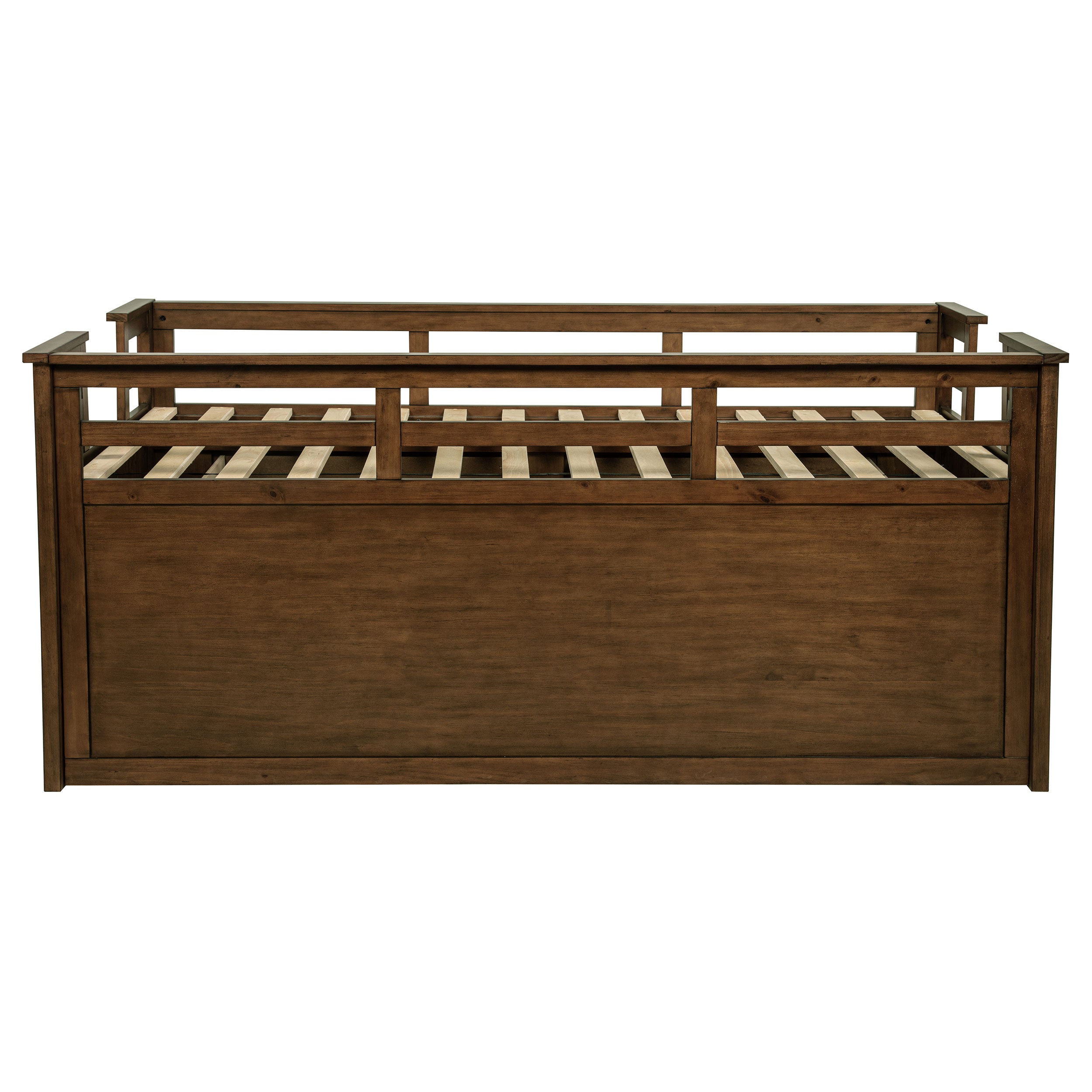 Carlsbad Wood Twin Captains Bed With Trundle Medium Brown — view 10