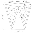 Amore - Square Mirrored Acrylic Crystal Table