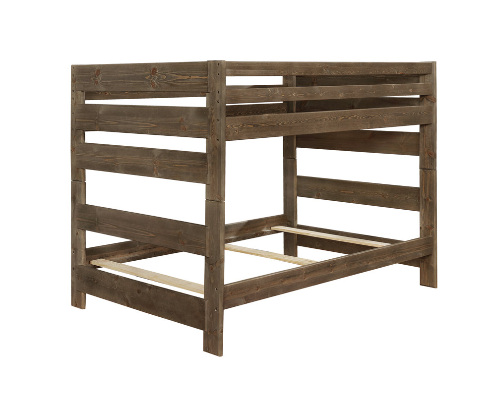 Wrangle Hill Wood Full Over Full Bunk Bed Gun Smoke — view 5