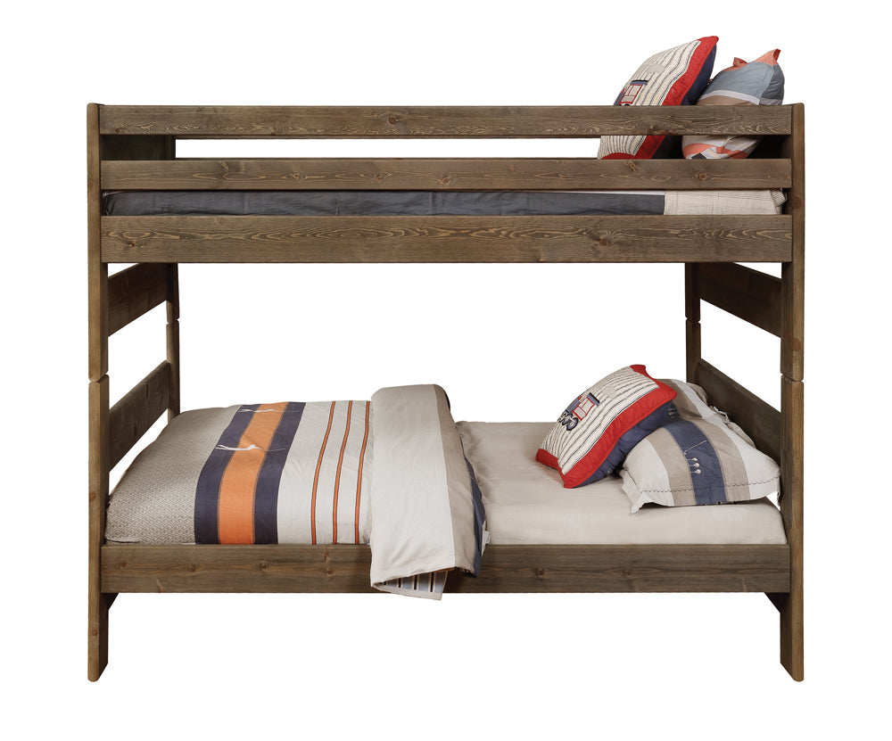 Wrangle Hill Wood Full Over Full Bunk Bed Gun Smoke — view 6